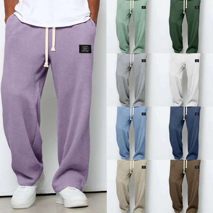 Deslan - Wide Legs Loose Pants With Adjustable Waist