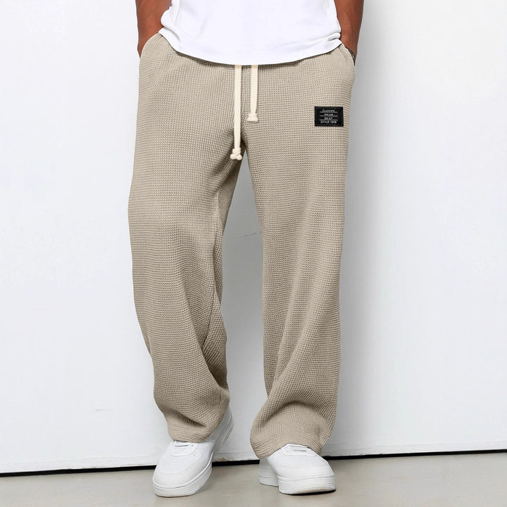 Deslan - Wide Legs Loose Pants With Adjustable Waist