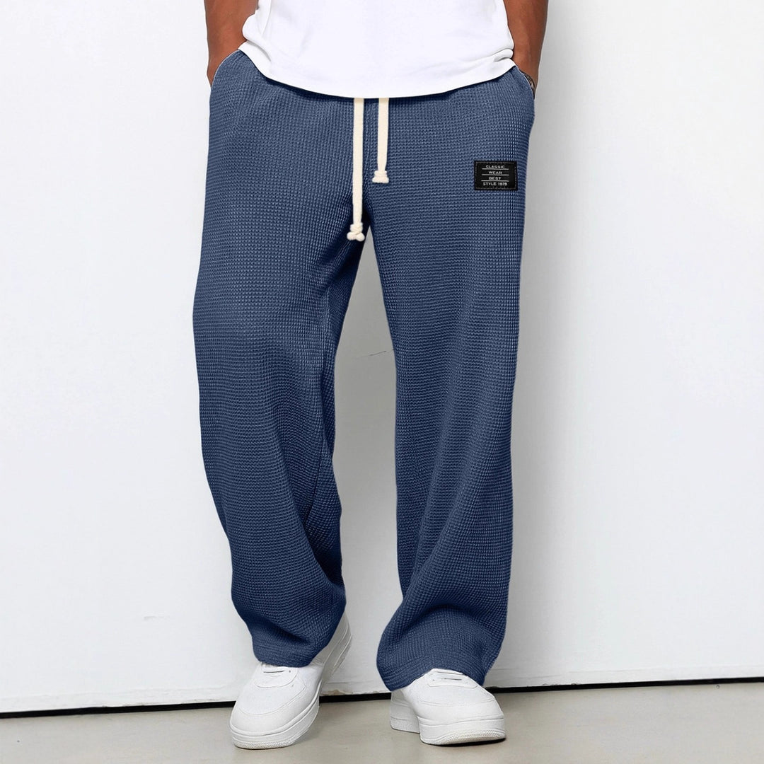 Deslan - Wide Legs Loose Pants With Adjustable Waist