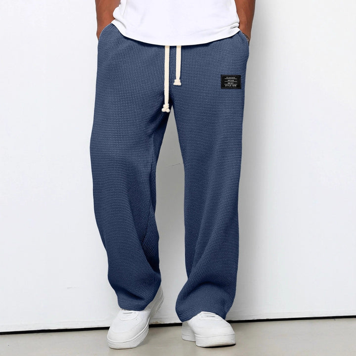 Deslan - Wide Legs Loose Pants With Adjustable Waist