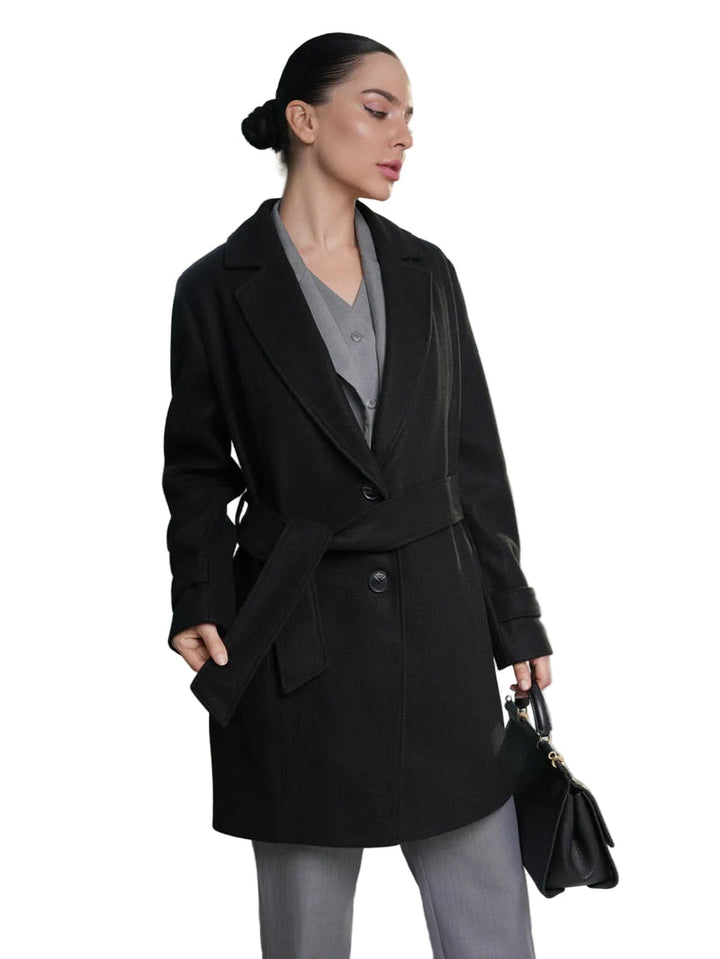 Iseult - Stylish Tie Belt Coat