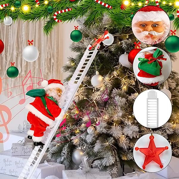 ClimbingLadder - Santa Claus Climbs up the Ladder
