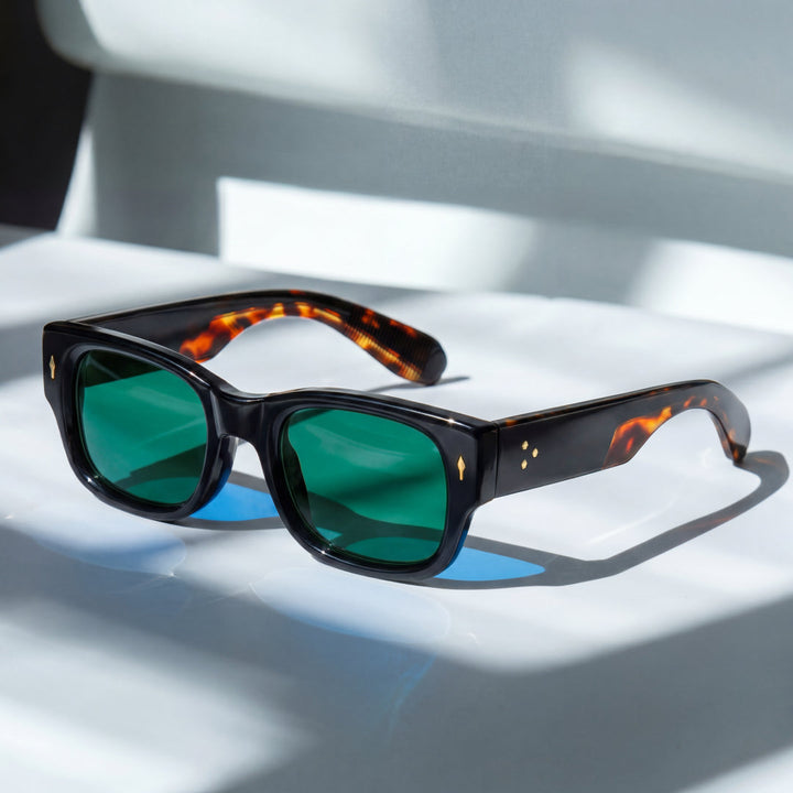 Milo - Square Frame Tinted Lens Sunglasses