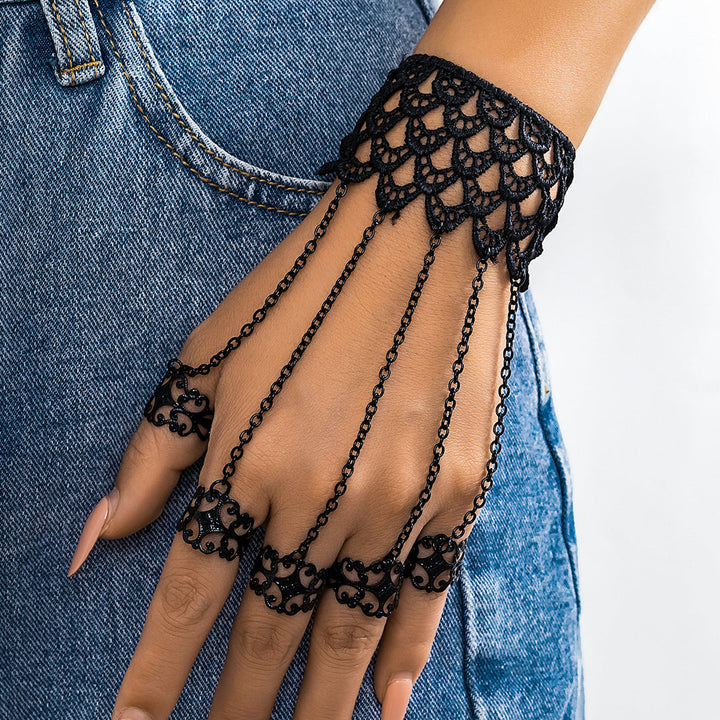Solarflow - Lace Finger Wrist Chain Rings Bracelet