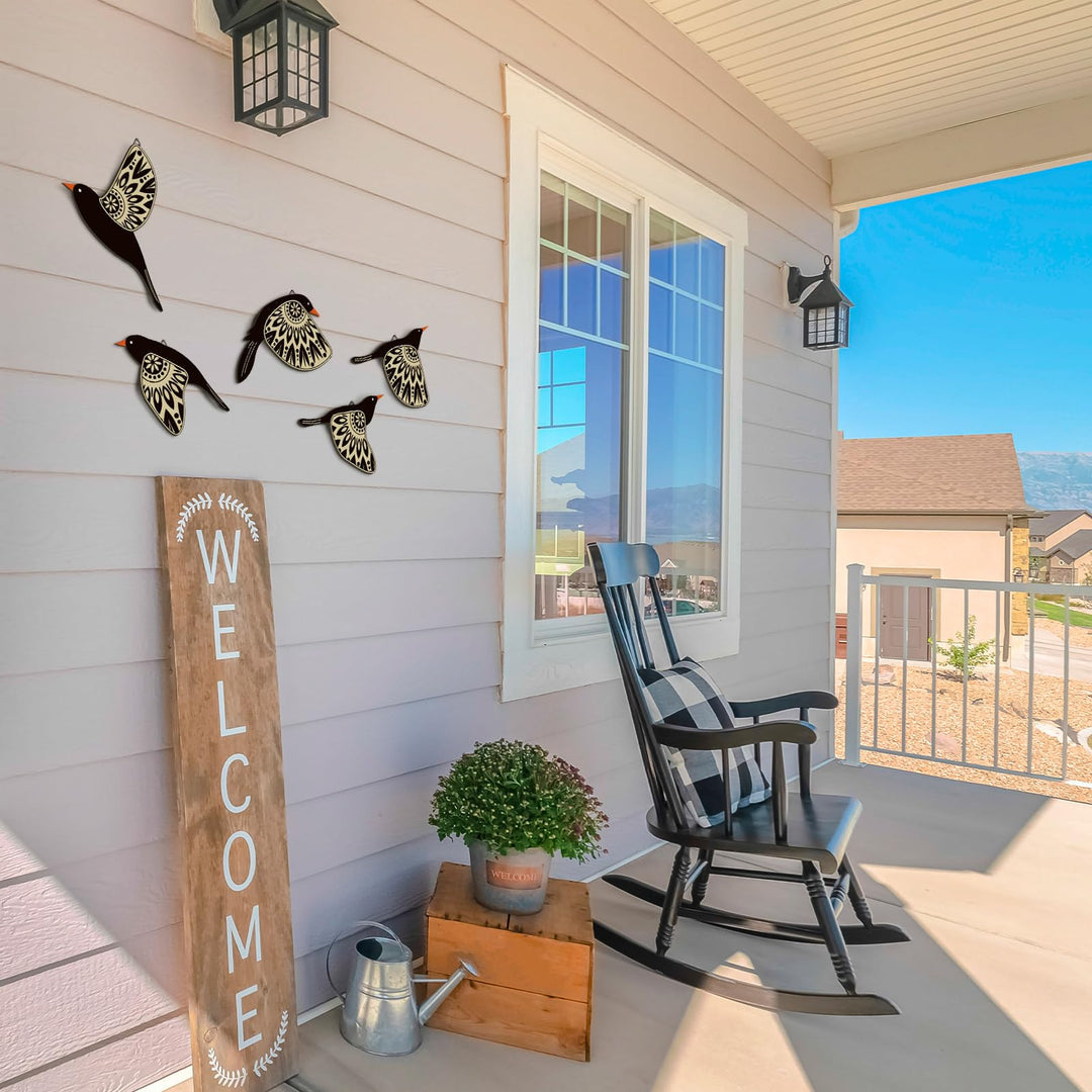 WoodCraft - Wooden Flying Birds Wall Decor