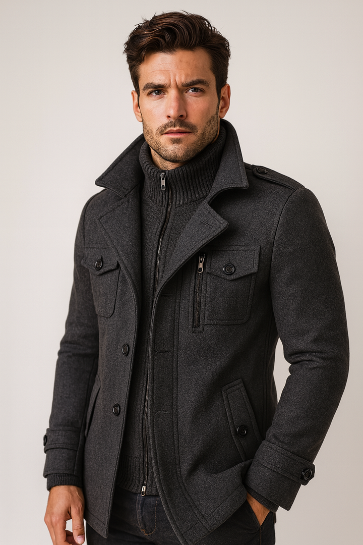 Mykhailo - Winter Overcoat With Zipper