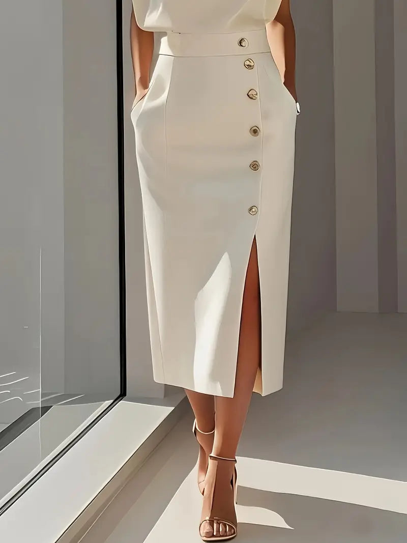 Yasmin - Midi Dress With Side Slit