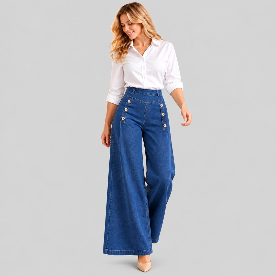 Belilica - Stretch Jeans With Decorative Buttons
