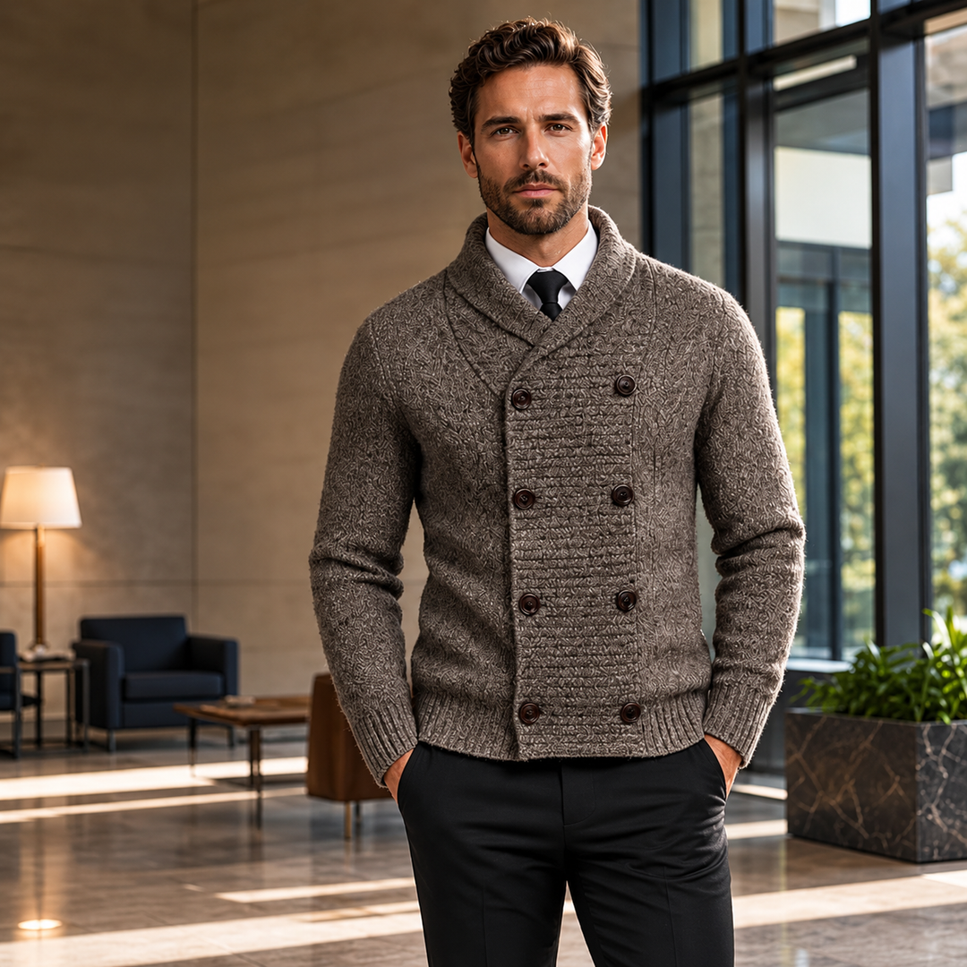 Aurerard - Double Breasted Knit Cardigan