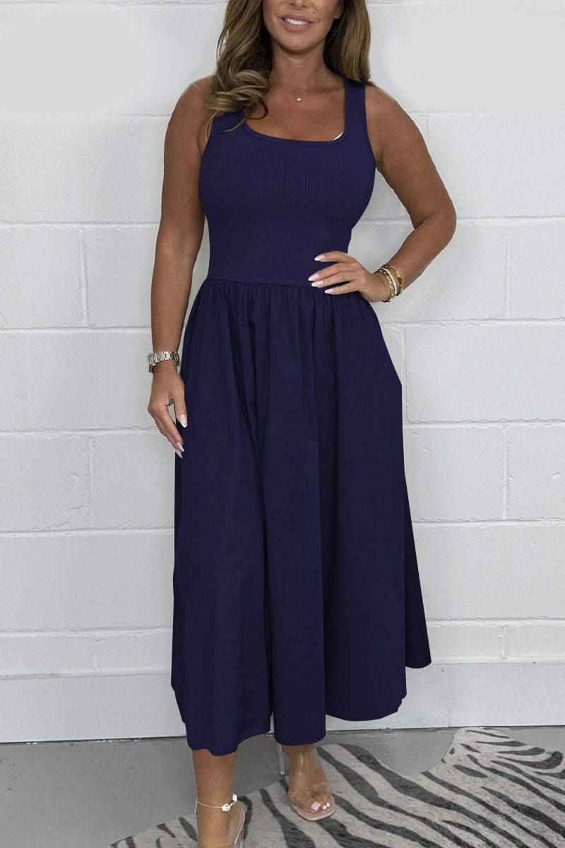 Cristiana - Sleeveless Dress With Square Neckline
