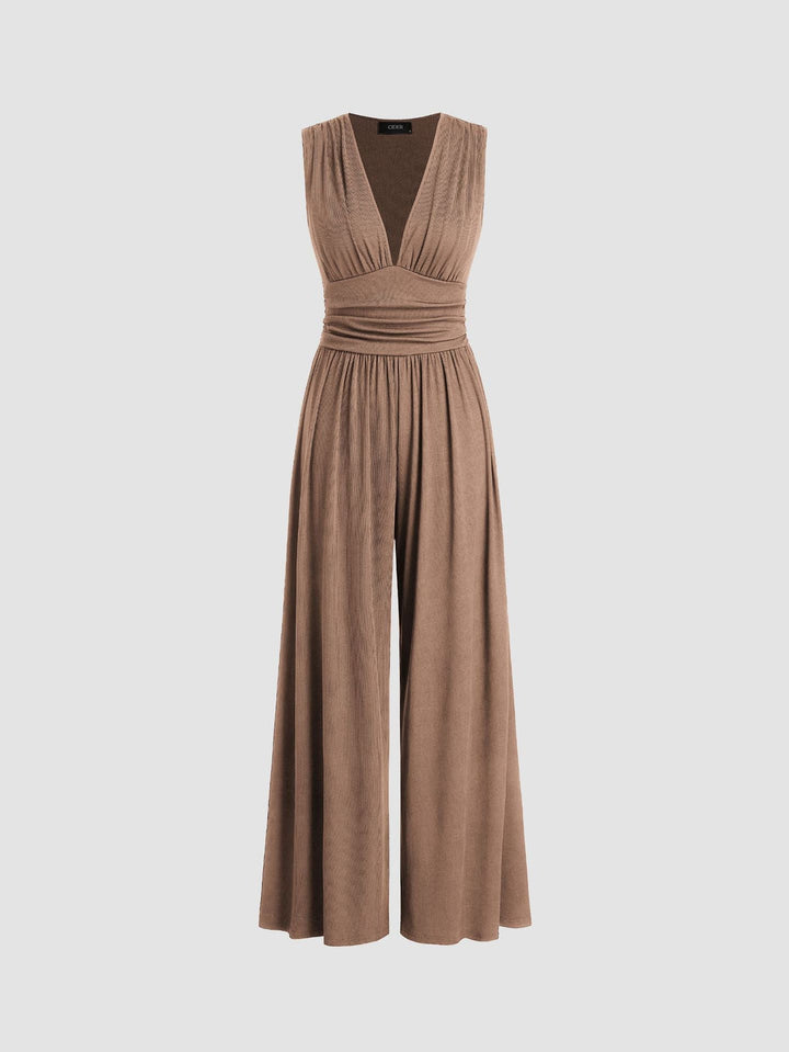 Donna - Chic Sleeveless Wide Leg Jumpsuit