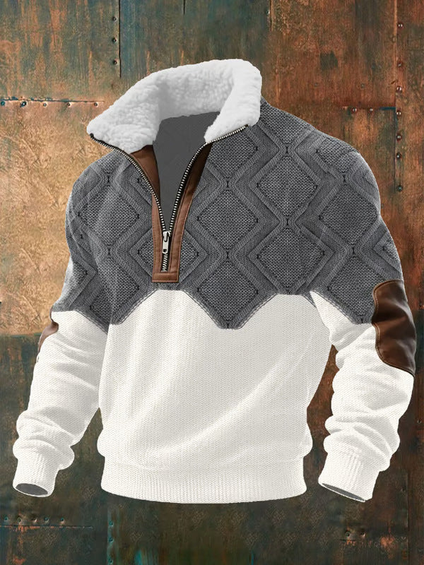 Ibrahima - Fleece Turtleneck Sweater With Zipper