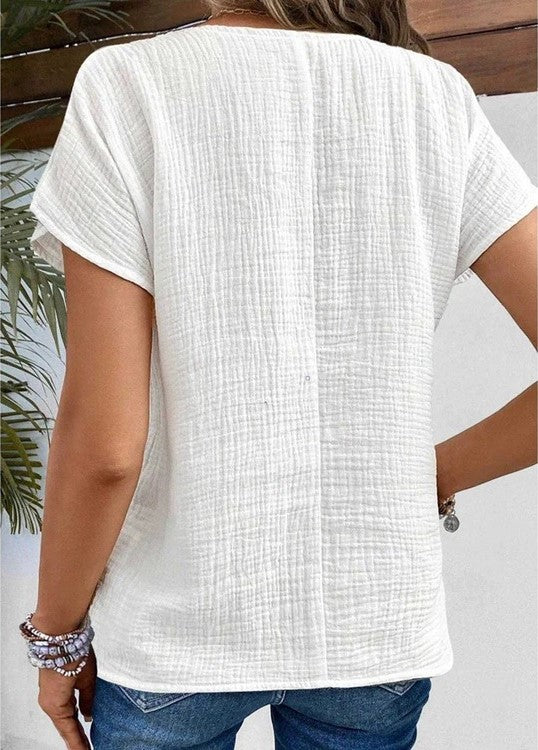 Anthousa - Top with Collar and Buttons