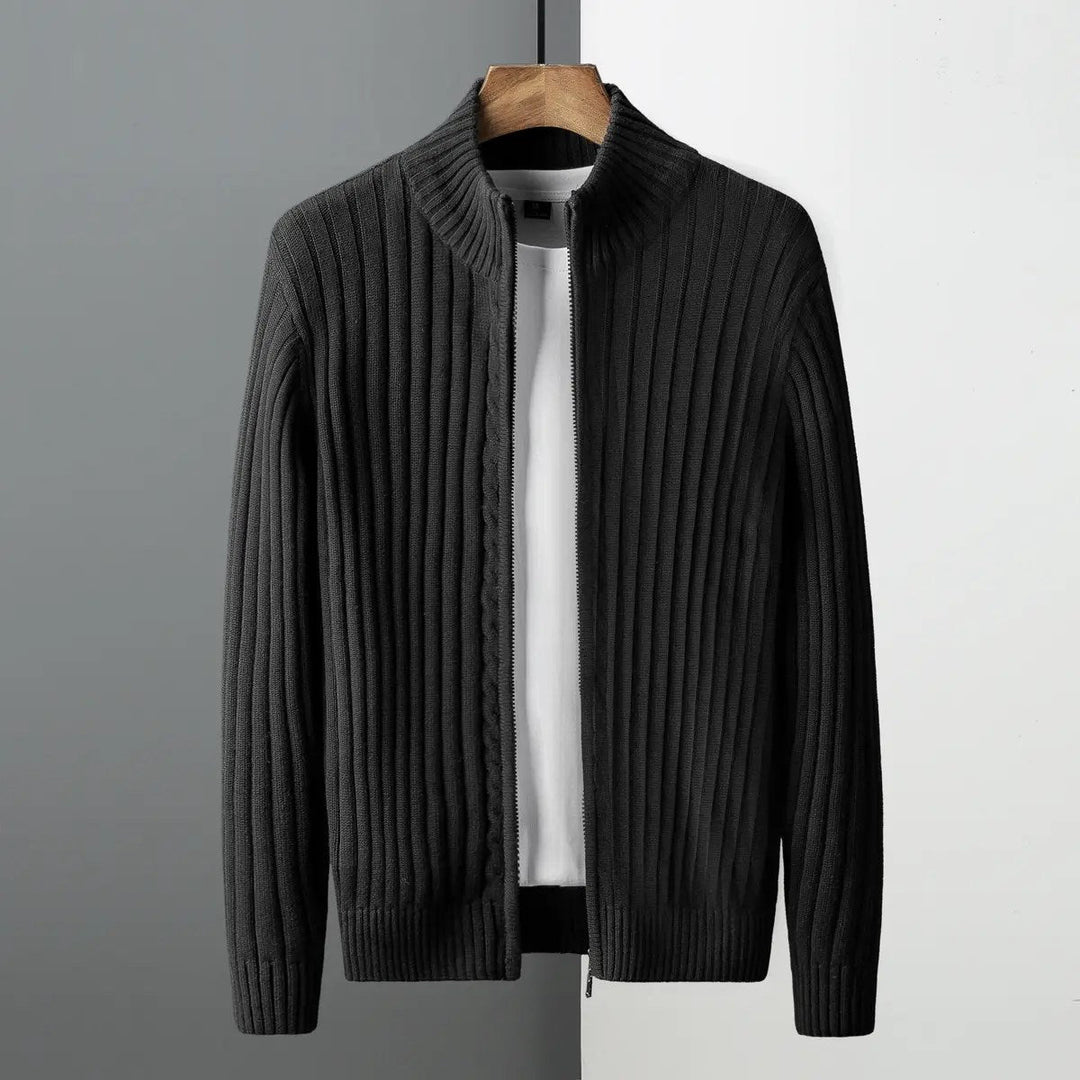 Ovidiu - Stripped Cardigan With Zipper