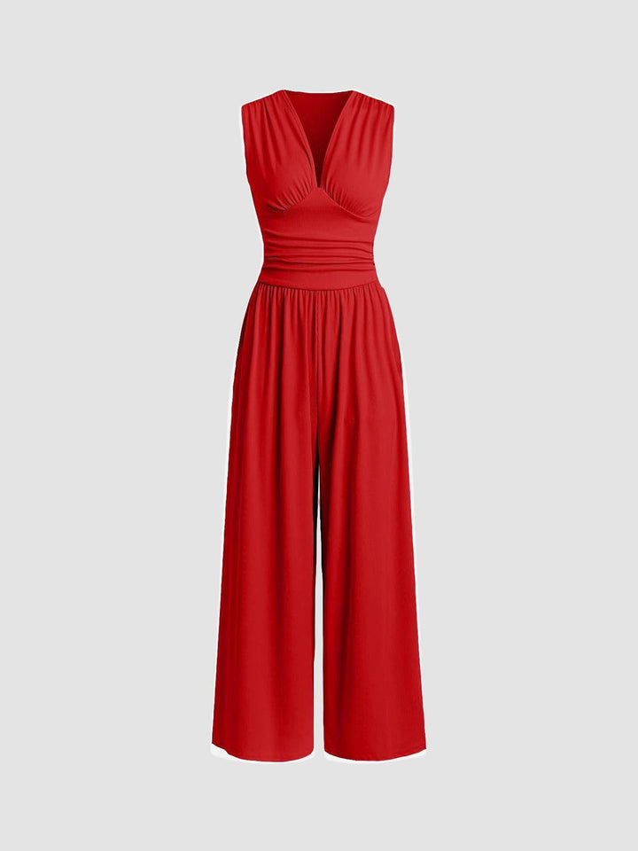 Donna - Chic Sleeveless Wide Leg Jumpsuit
