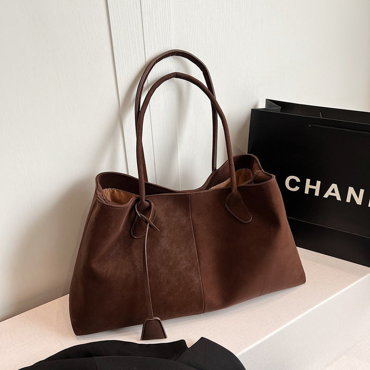 Umaiza - Fashionable Faux Suede Shoulder Bag