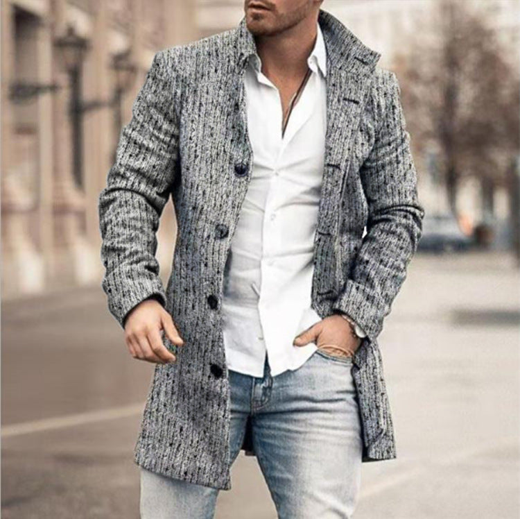 Franck - Long Sleeve Plaid Button-Up Jacket