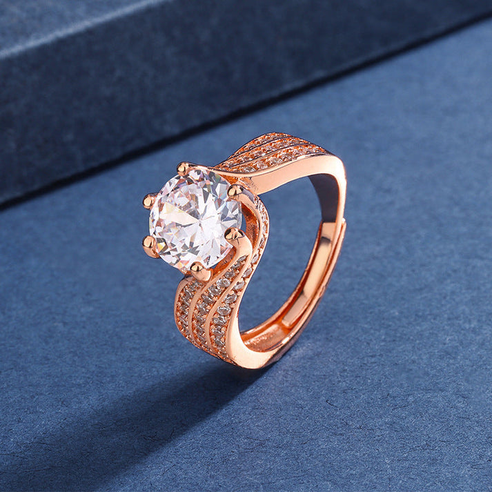 Halyna - 3-Carat Super Flash Moissanite Ring