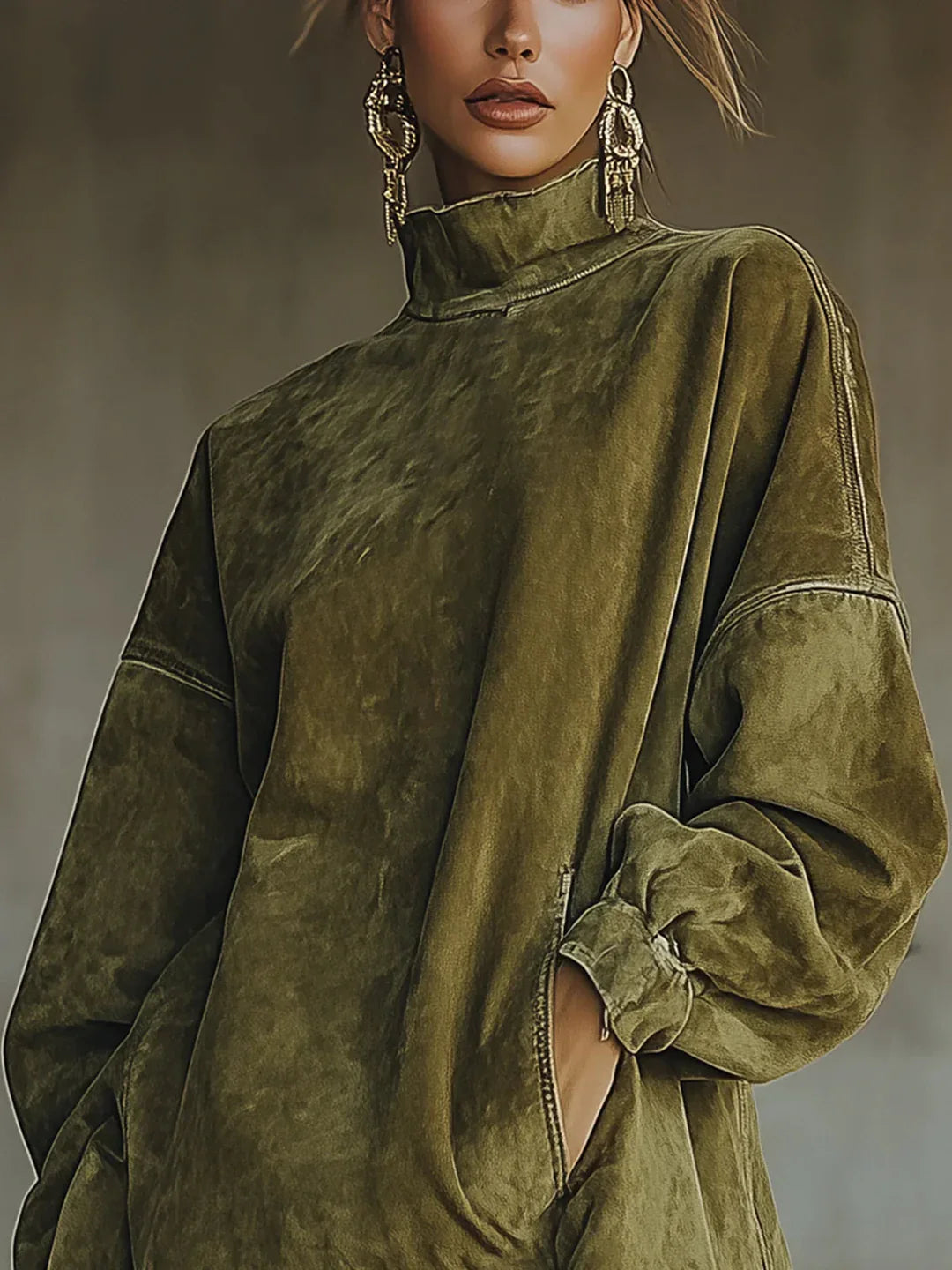Syanna - Elegant Long Sleeve Fringe Dress