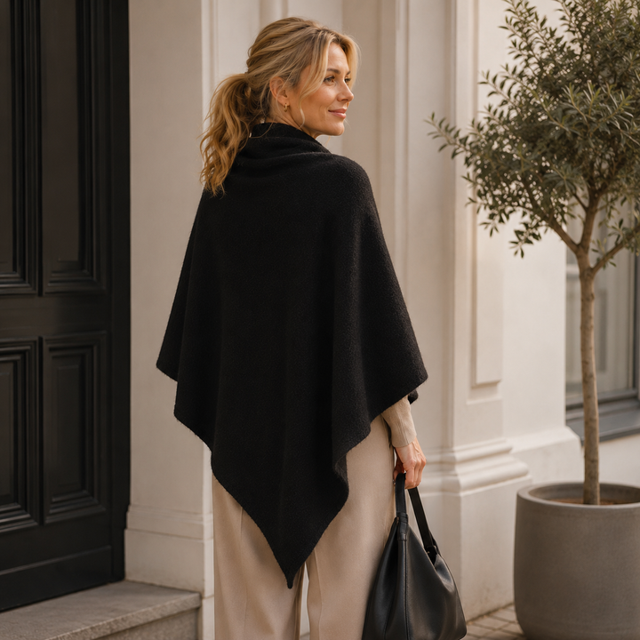 Linnisa - Fleece Shawl with Front Tie Closure