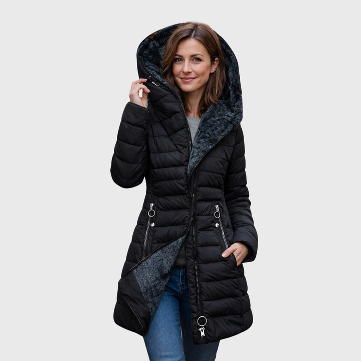 Ruchmira - Waterproof Padded Coat with Hood and Fleece Lining