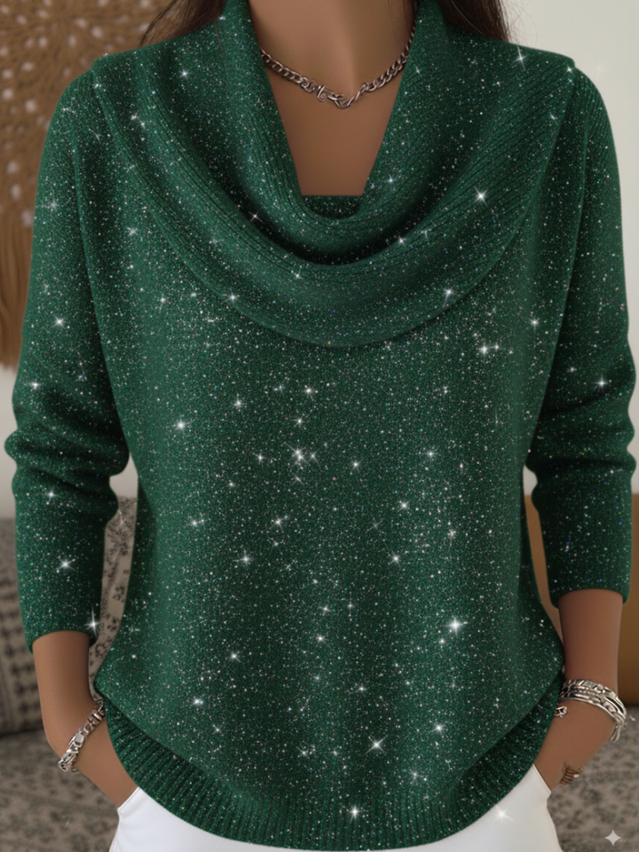 Waynwood - Sparkling Sweater With a Decorative Collar