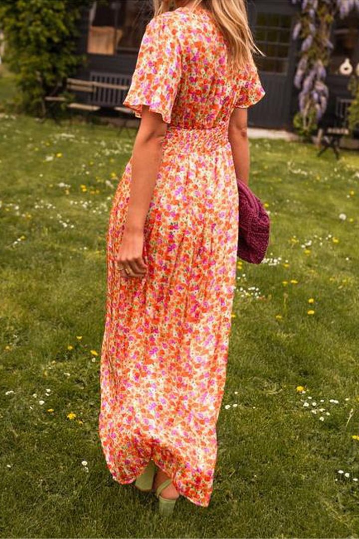 Capucine - Elegant Long Dress With Flowers