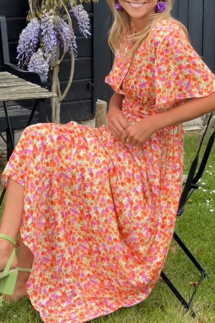 Capucine - Elegant Long Dress With Flowers