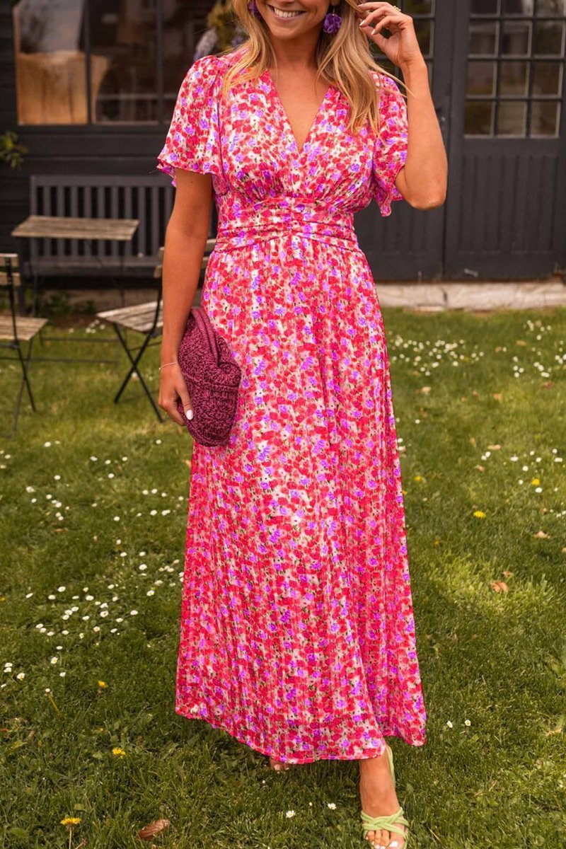 Capucine - Elegant Long Dress With Flowers