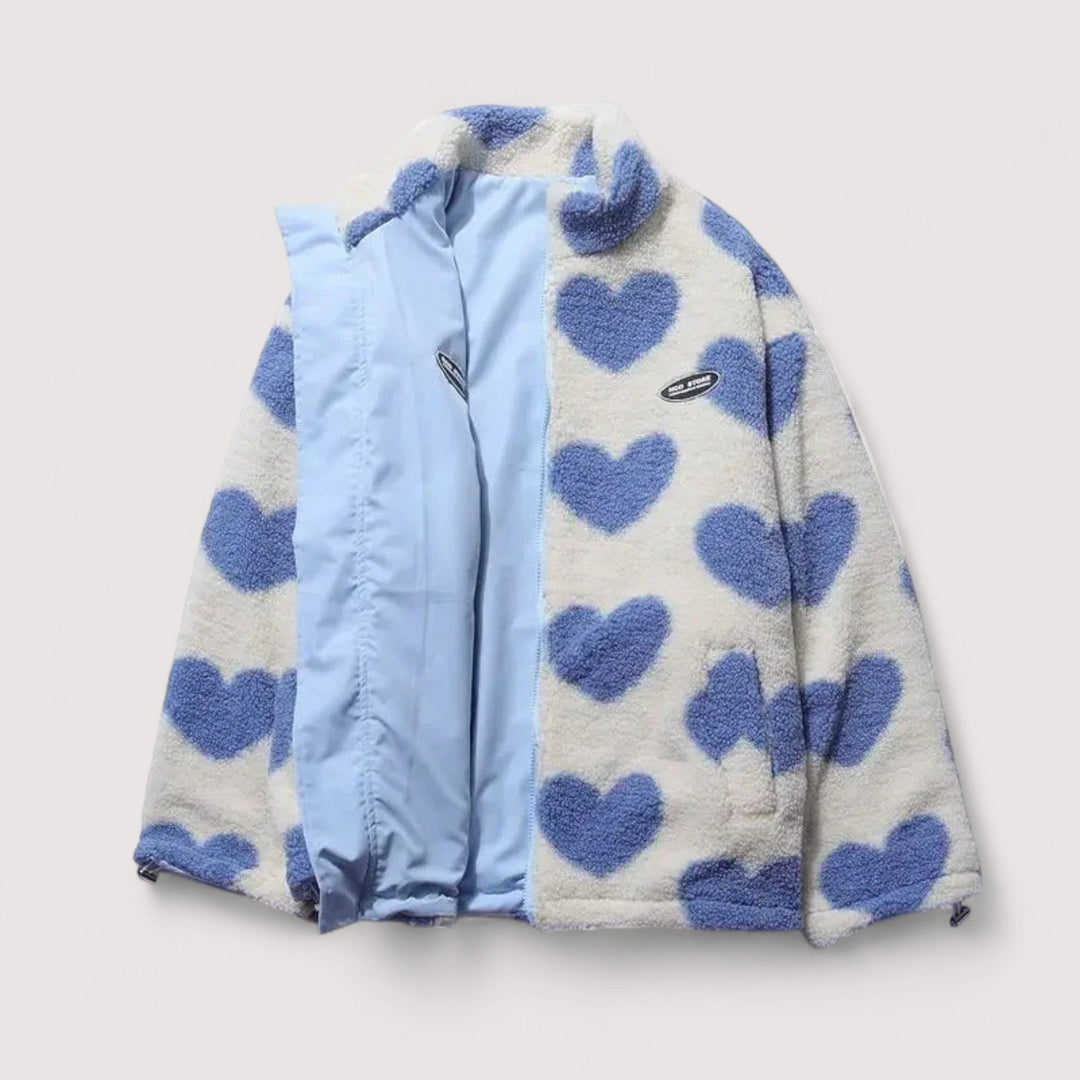 Noveora - Reversible Heart Print Jacket