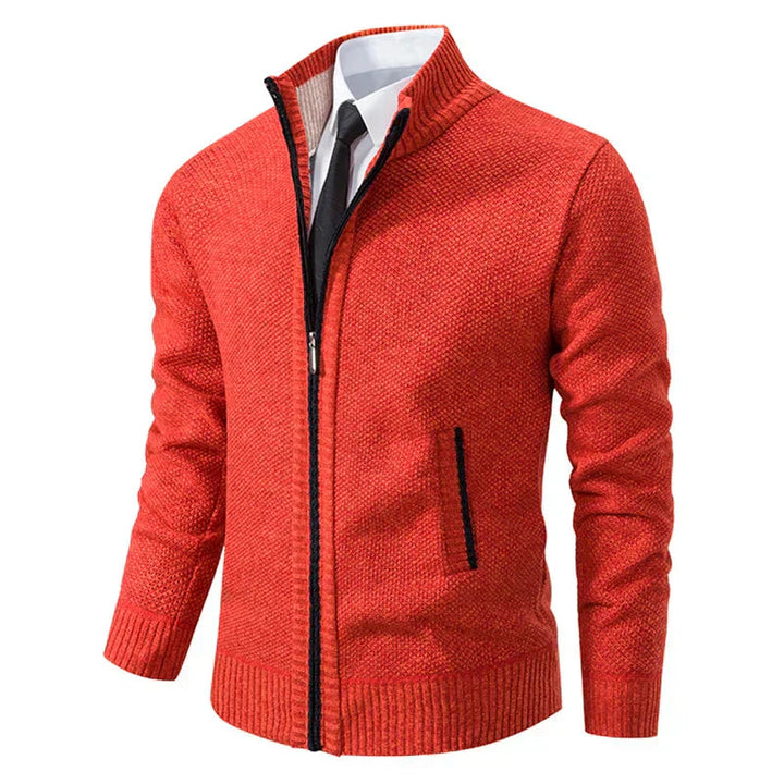 Yitzhak - Casual Knitted Cardigan With Stand Collar