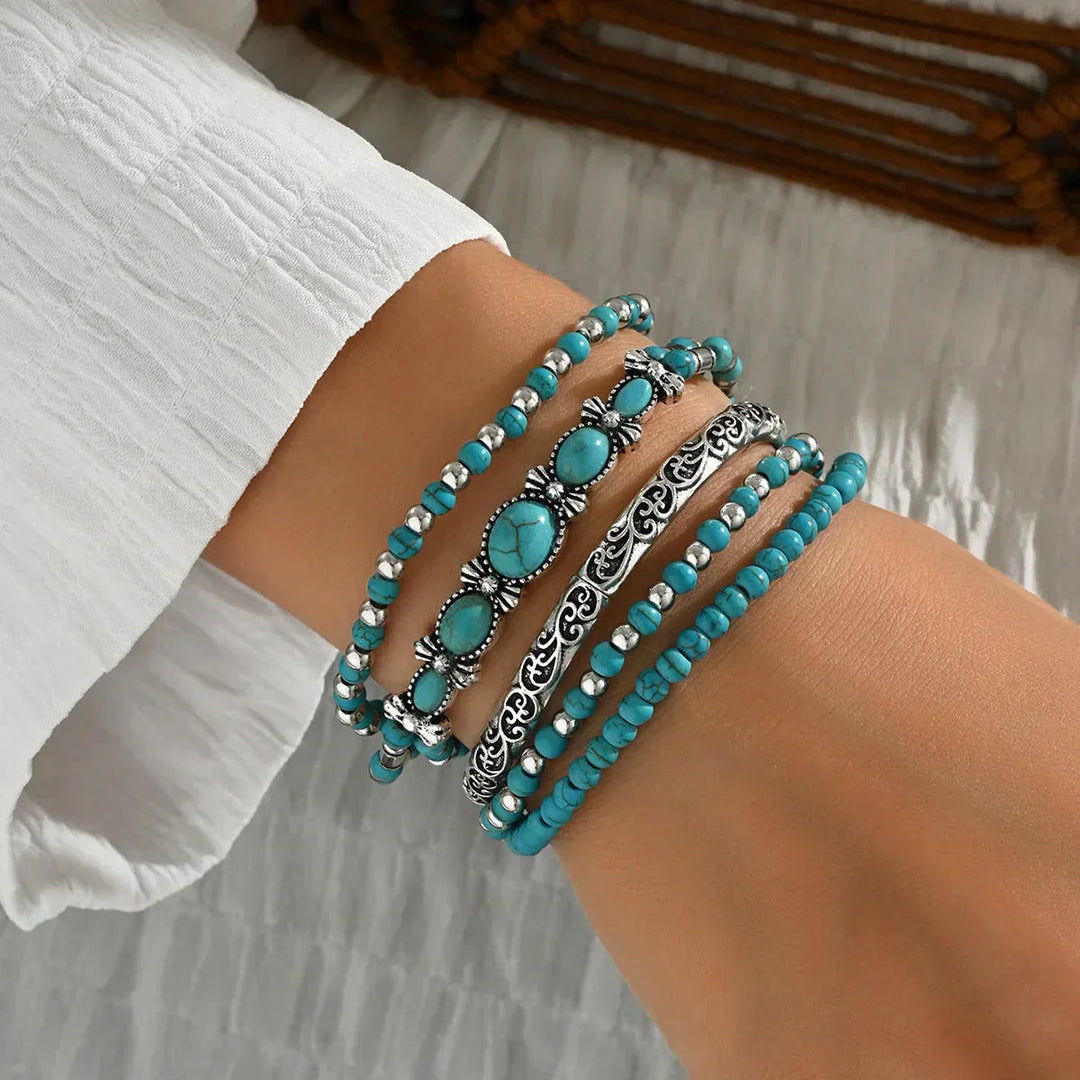 Nilay - Boho-Style Turquoise Bracelets