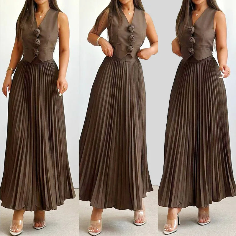 Beyza - Elegant Sleeveless Two Piece Set