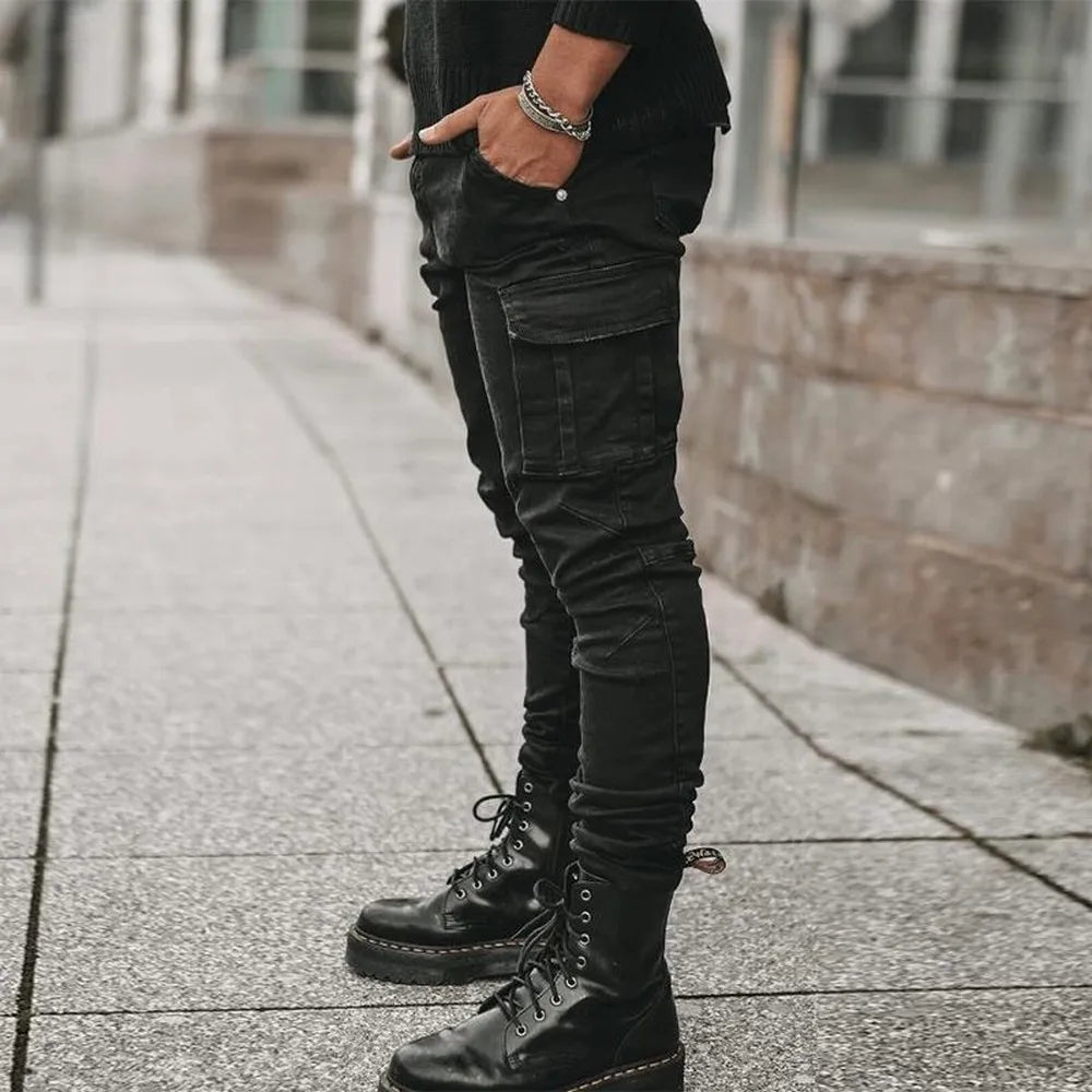 Mondriaan - Elastic Jeans With Multi Pocket