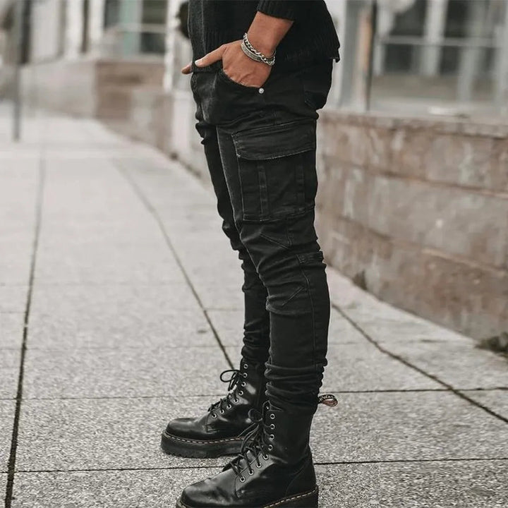 Mondriaan - Elastic Jeans With Multi Pocket