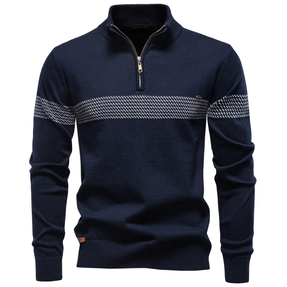 Amitai - Classic Half Zipper Knitted Sweater