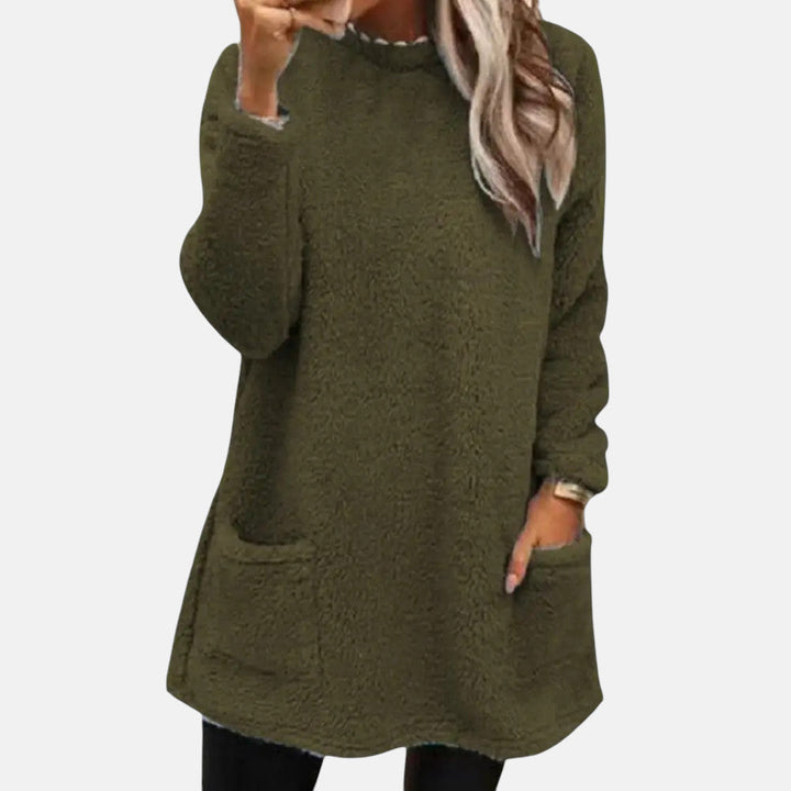Oriella - Soft Fleece Sweater With Pocket