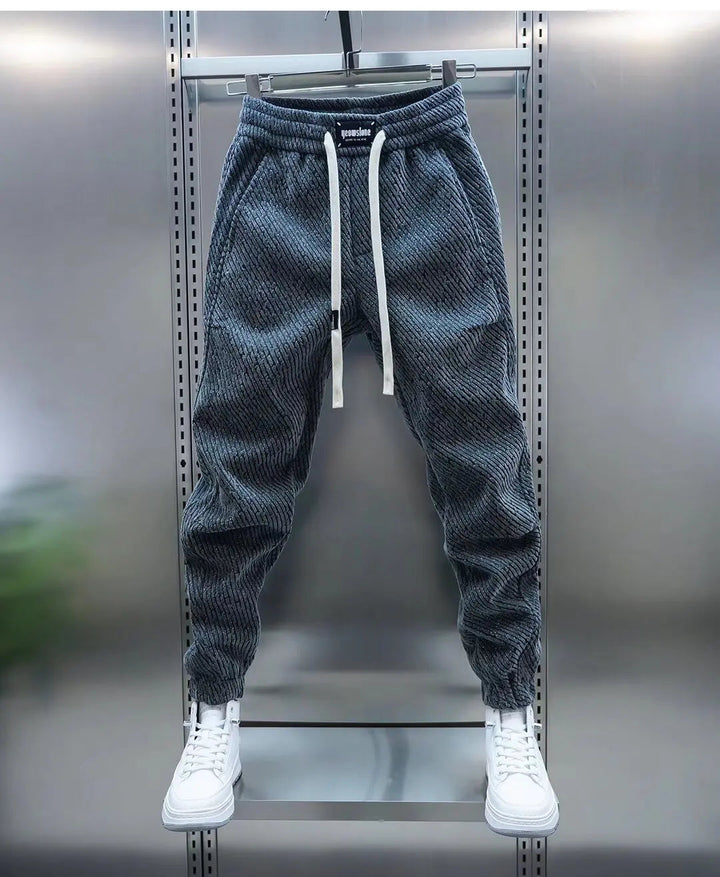 Hyperlink - Elastic Waist Trousers With Drawstring