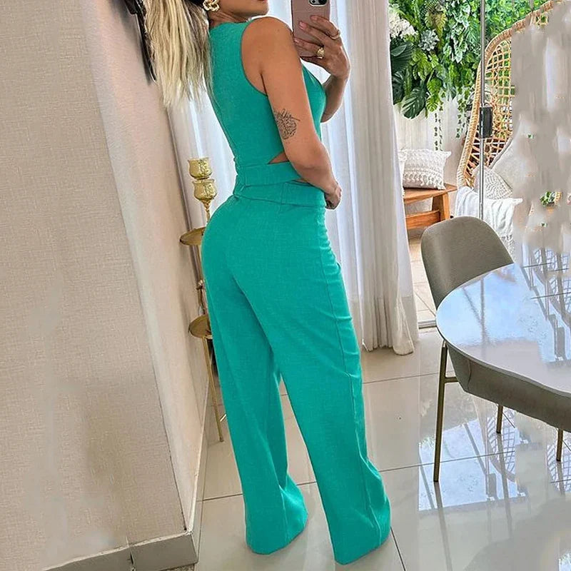Alwinea - Short Top And Long Trousers