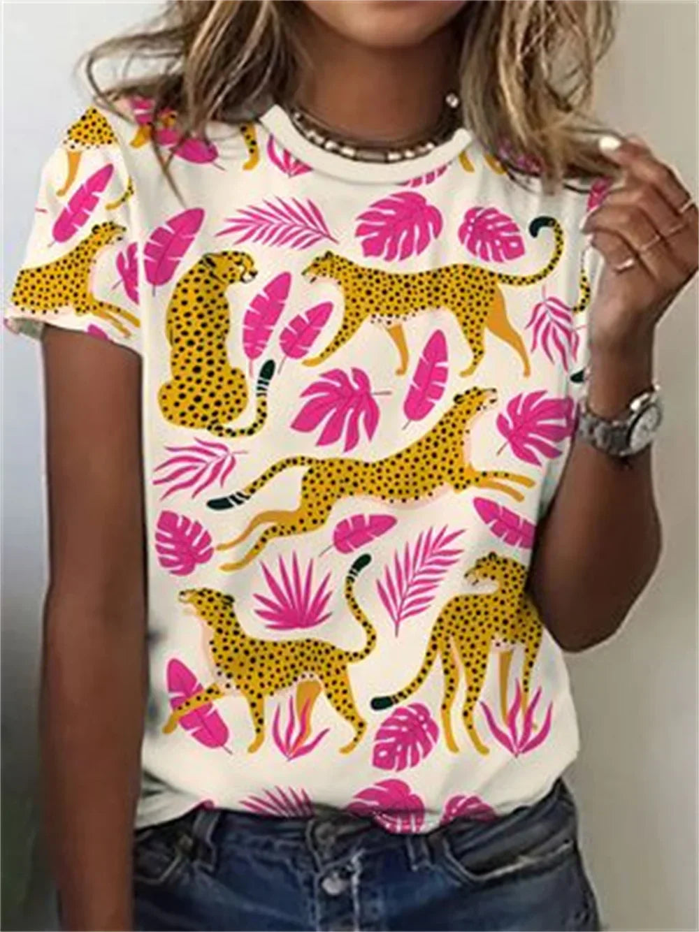 Elsy - Elegant Shirt With Animal Print