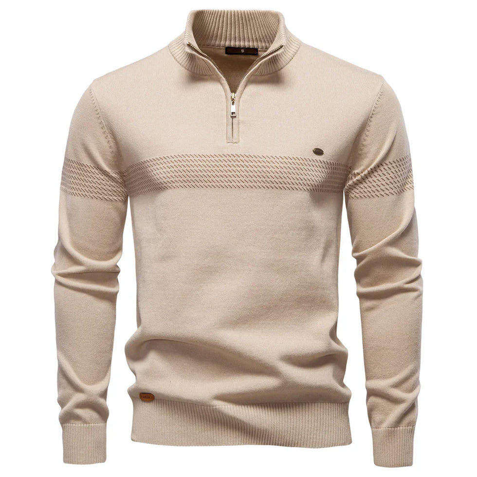 Amitai - Classic Half Zipper Knitted Sweater