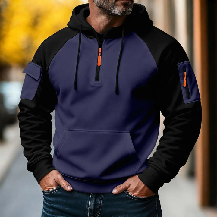Nachman - Long Sleeve Half-Zip Hoodie