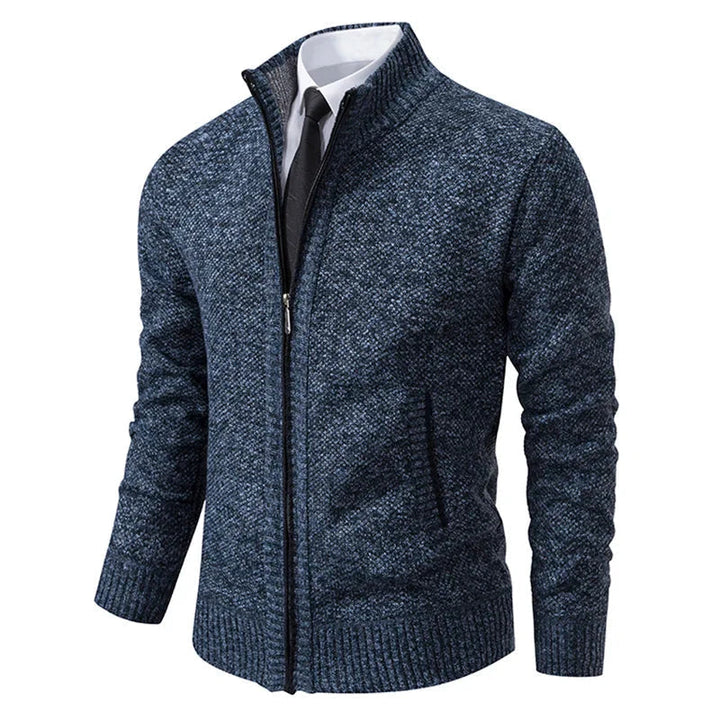 Yitzhak - Casual Knitted Cardigan With Stand Collar