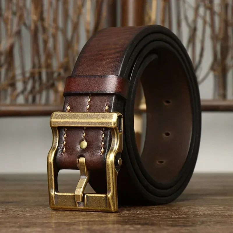 Jiri - Brass Leather Belt