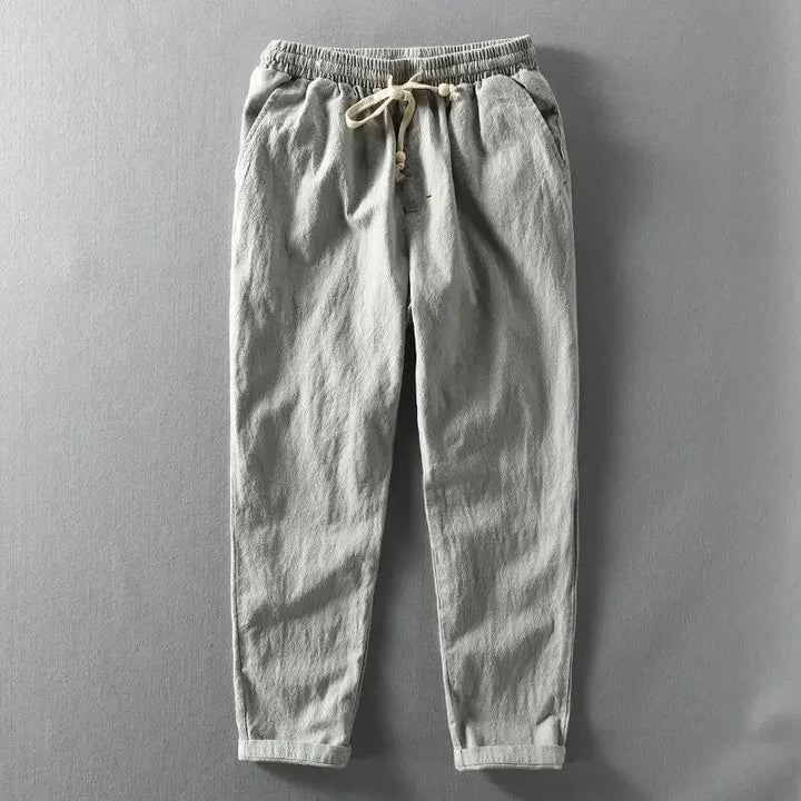 Clarke - Casual Drawstring Waist Linen Trouser