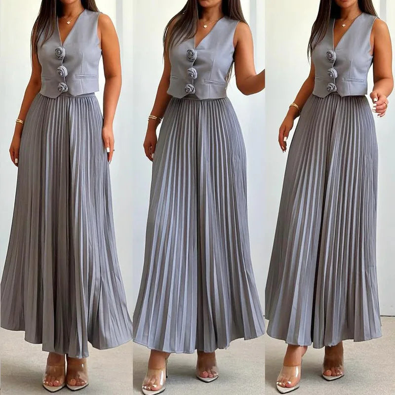 Beyza - Elegant Sleeveless Two Piece Set