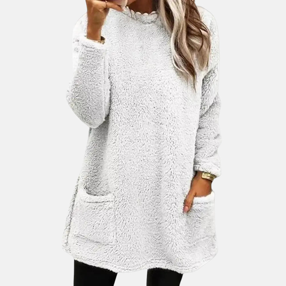 Oriella - Soft Fleece Sweater With Pocket