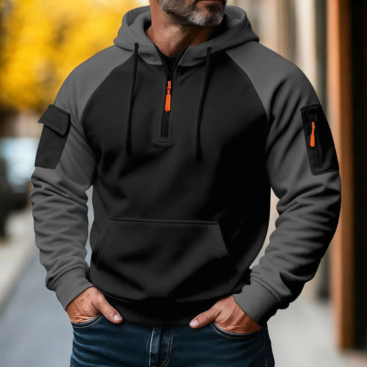 Nachman - Long Sleeve Half-Zip Hoodie