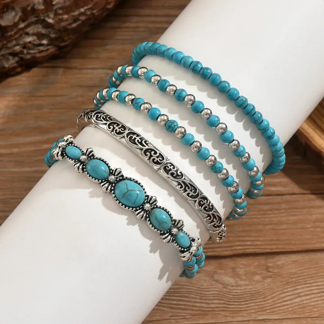 Nilay - Boho-Style Turquoise Bracelets