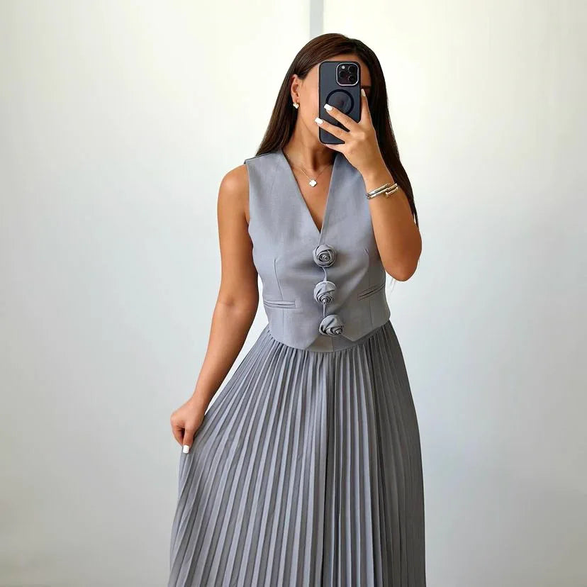 Beyza - Elegant Sleeveless Two Piece Set